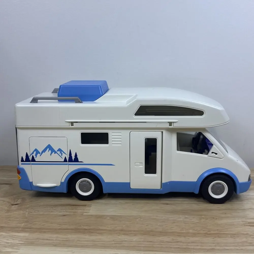 PLAYMOBIL 9318 Camping Adventure RV Camper ATV Kayak Figures Set Lot VTG